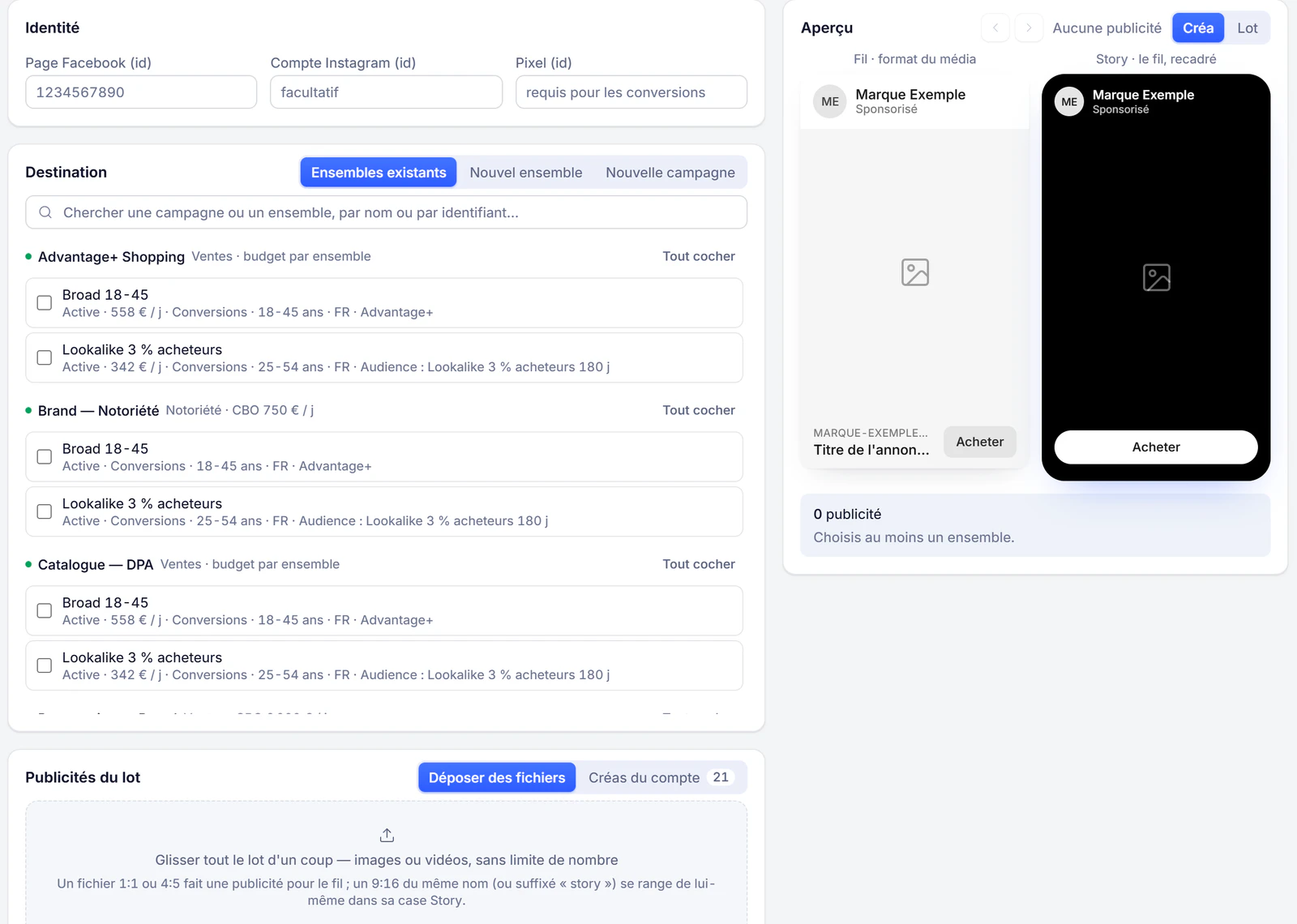 Le lanceur de publicités Meta